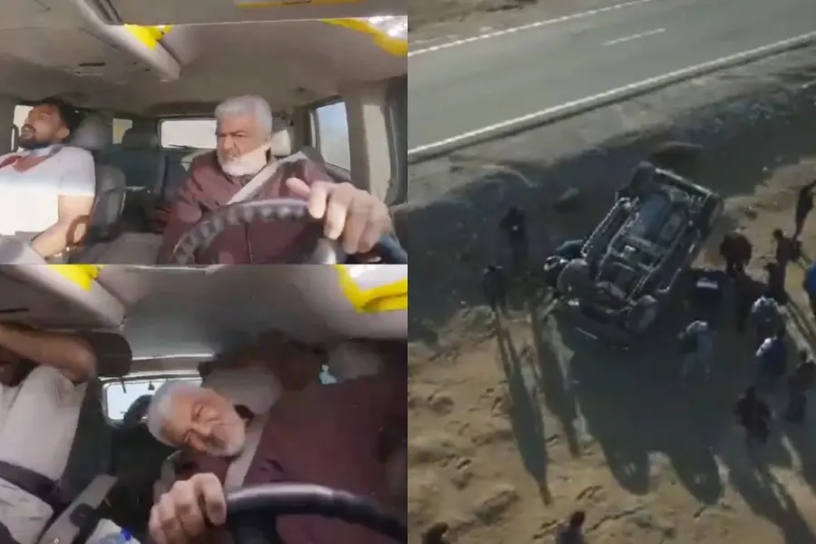 'അന്ന് തലനാരിഴയ്ക്കാണ് ഞങ്ങൾ രക്ഷപ്പെട്ടത്';ഷൂട്ടിങ്ങിനിടെ അജിത്തിൻ്റെ കാര് തലകീഴായി മറിഞ്ഞു |VIDEO