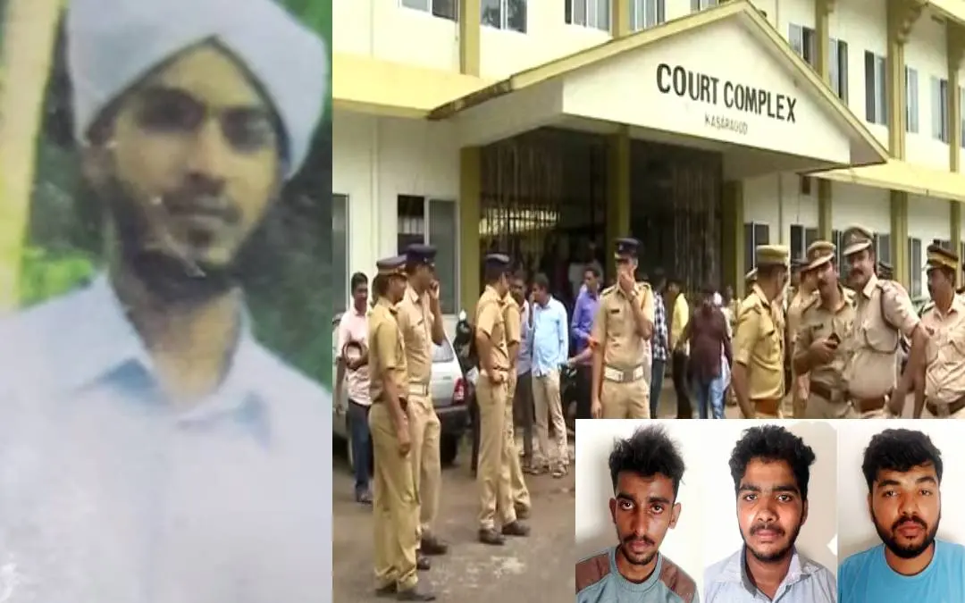 Riyas Maulavi (L) and the court complex (R), defendants Nithinkumar, Ajesh and Akhilesh inset | Photo: Mathrubhumi