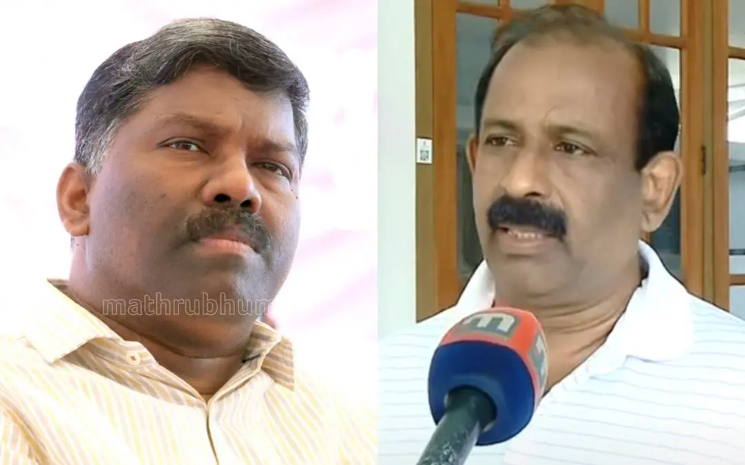 പി.കെ. ബിജു, ജോസ് ചക്രാംപിള്ളി | Photo: Mathrubhumi, Screen grab/ Mathrubhumi News