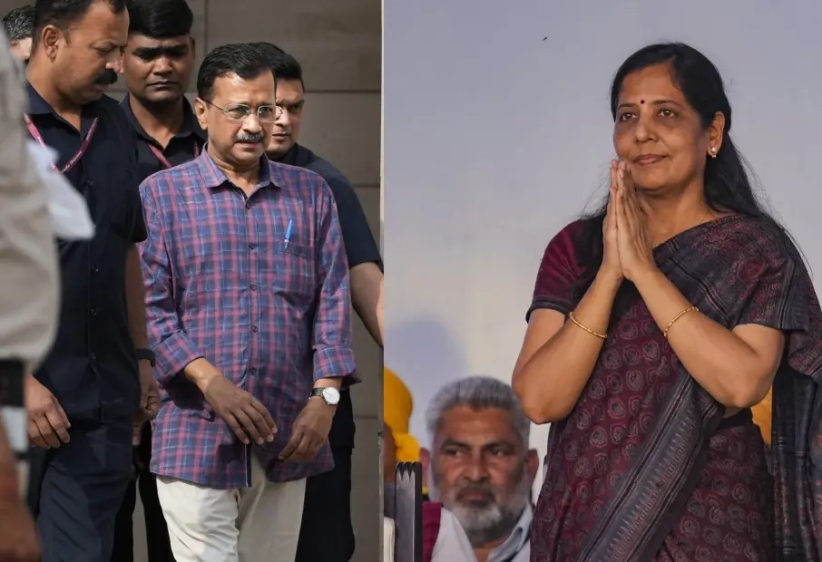 അരവിന്ദ് കെജ്രിവാൾ, സുനിതാ കെജ്രിവാൾ | Photo:PTI