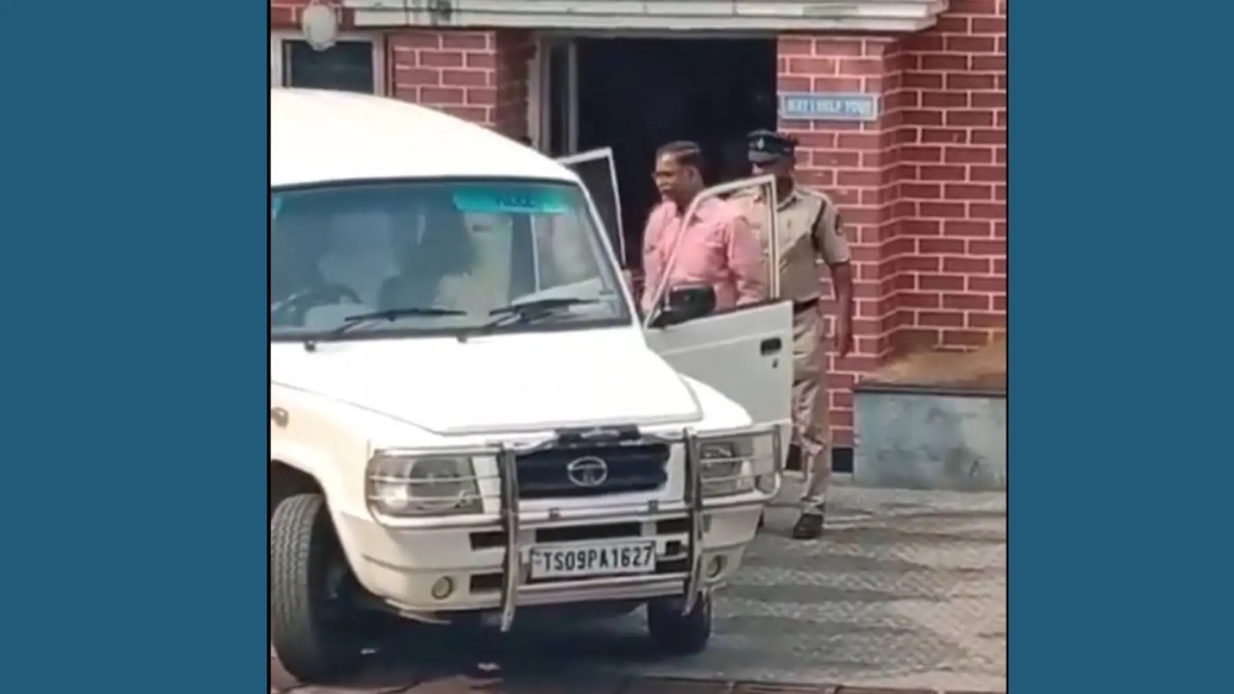 Radhakishan Rao, former Deputy Commissioner of Police (DCP), being taken into custody in Hyderabad. l Screengrab/X