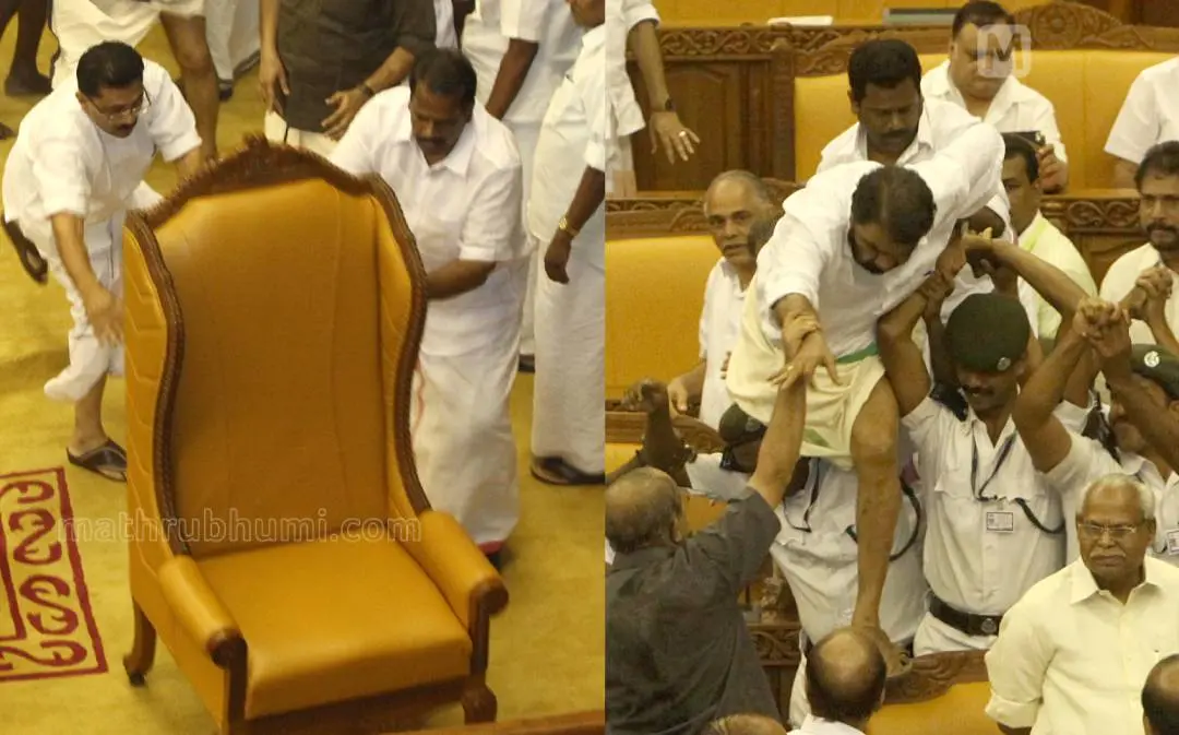 Kerala Assembly ruckus in 2015 | Photo: Mathrubhumi