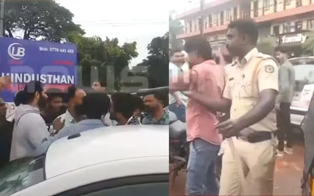 Visuals of youngsters being harassed.  | Photo: Screen grab/ Mathrubhumi News