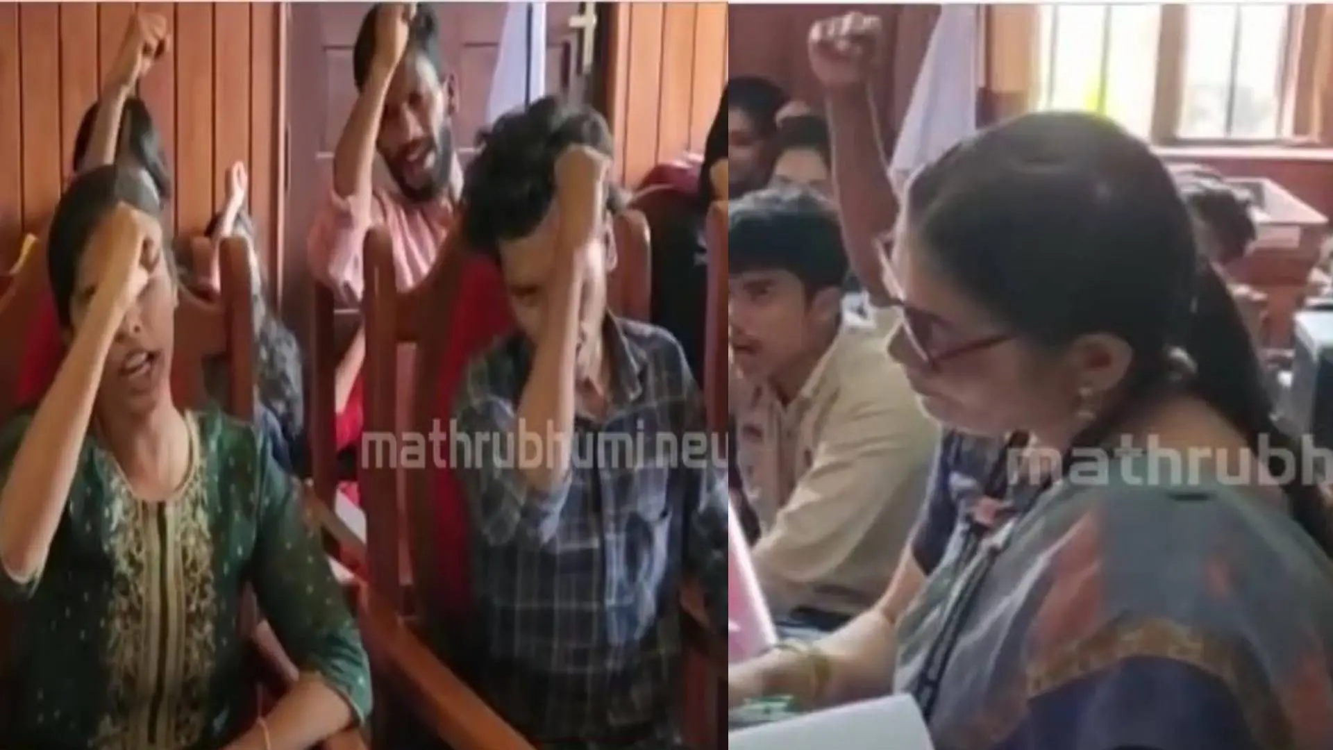 Visuals from the campus | Photo: Screengrab/Mathrubhumi news