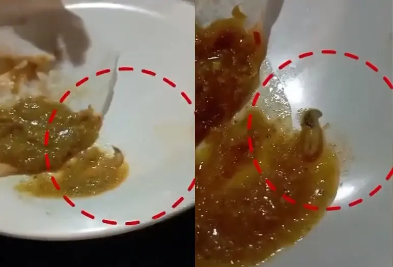 Worm found in food served at Kalamassery hotel.