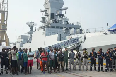Warship INS Kolkata carrying 35 pirates, reaches Mumbai