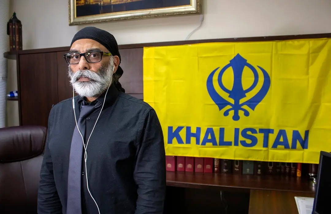 Sikh separatist leader Gurpatwant Singh Pannun is pictured in his office | File photo: PTI/AP