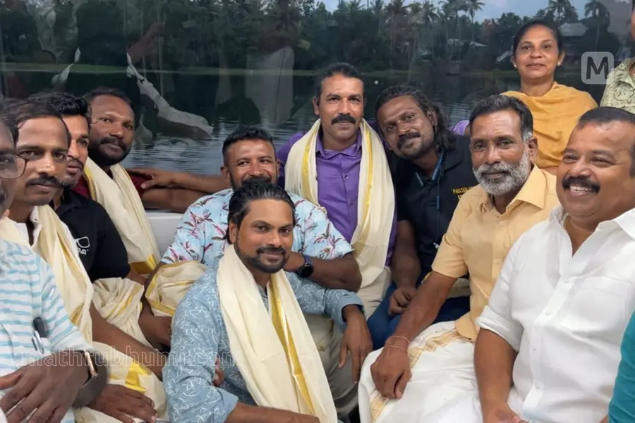 Manjummel Boys at the inaugural trip of water metro