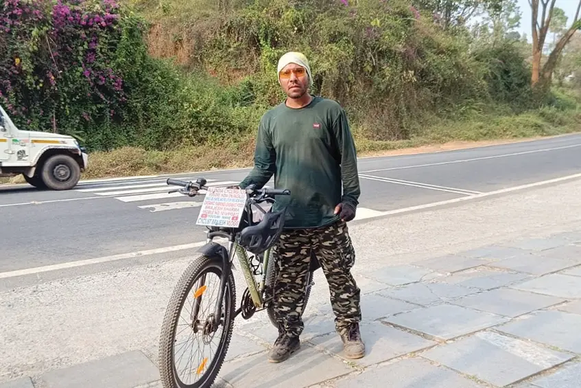 A cycle journey with an environmental mission