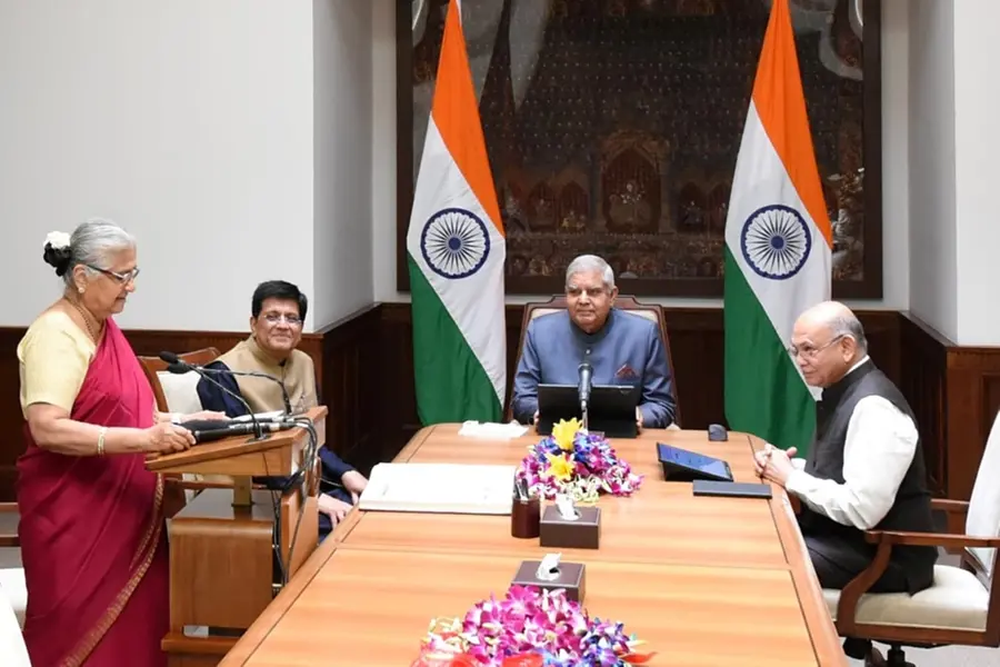 Sudha Murty takes oath as Rajya Sabha MP