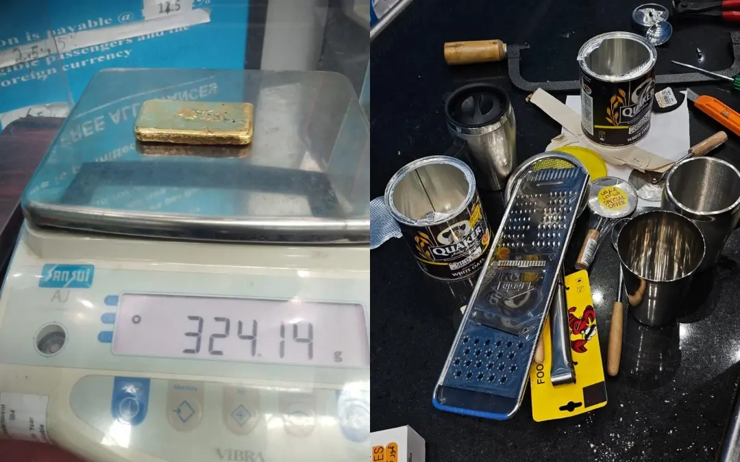 Gold worth 21 lakhs caught by AIU at Thiruvananthapuram airport | Photo: Special Arrangement