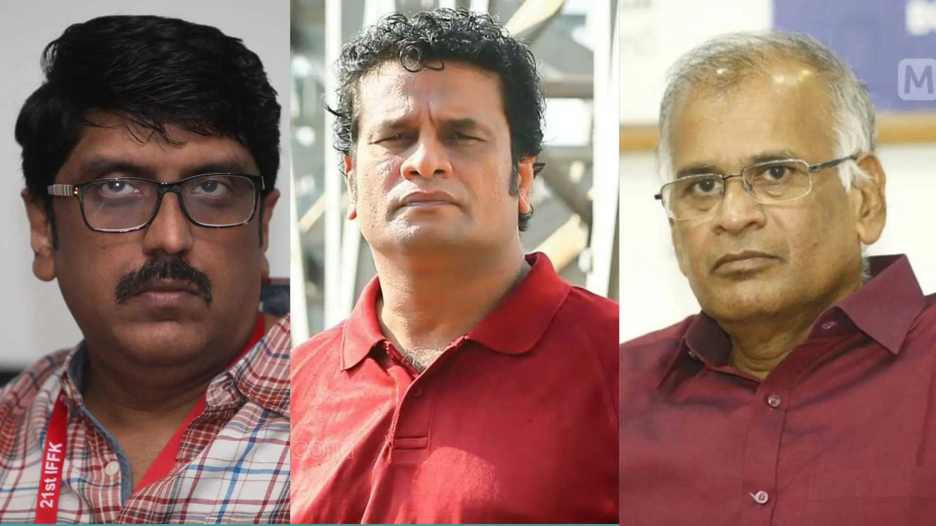 B. Unnikrishnan, Hareesh Peradi and Jeyamohan l Photo: Mathrubhumi