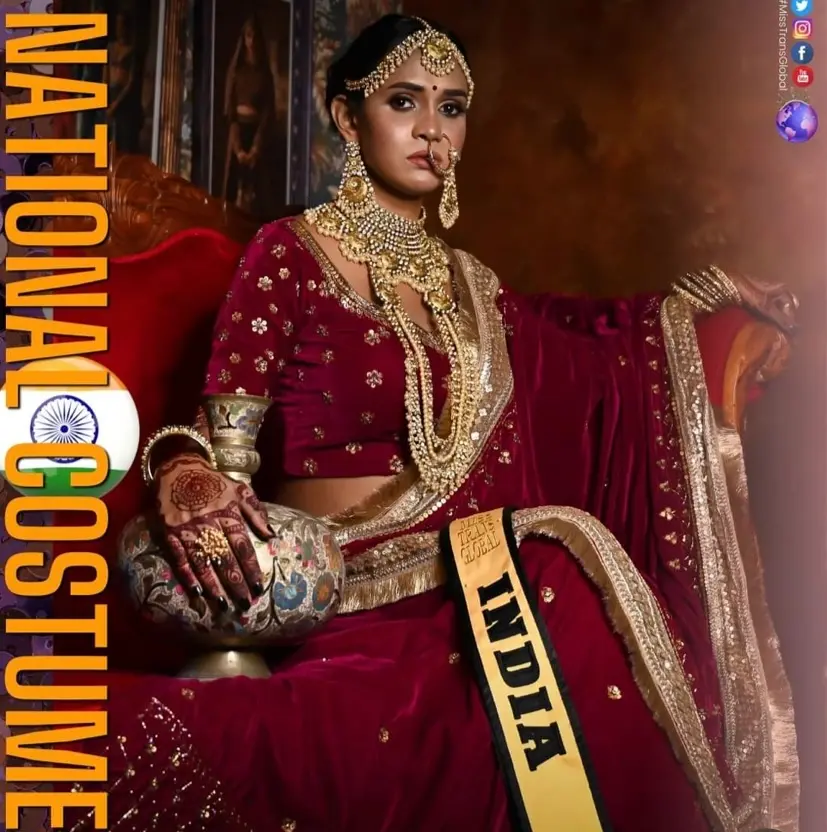 Sruthy Sithara in National Costume for Miss Trans Global 2021 l Photo: @sruthy_sithara_