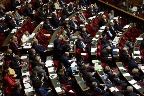French Senators attend a debate for a vote on a government plan to enshrine the 'freedom' to have an abortion in the French Constitution, at the French Senate in Paris. (Photo: AFP)