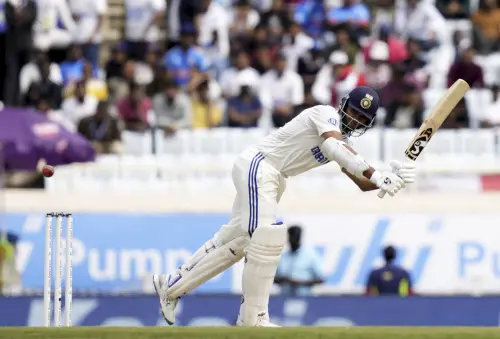India's batter Yashasvi Jaiswal plays a shot during the second day of the fourth Test cricket match between India and England, in Ranchi, on Saturday. (Photo: PTI)