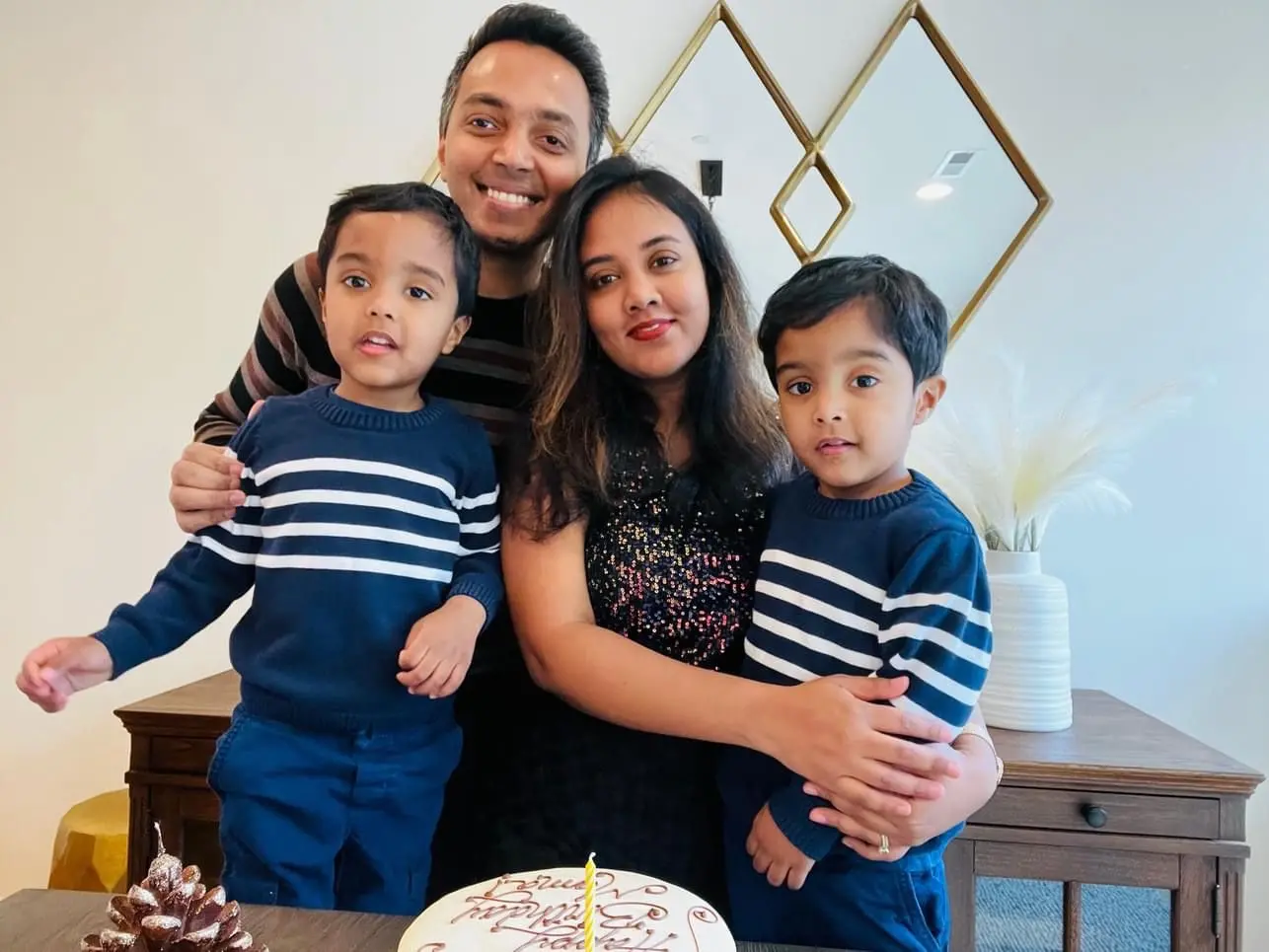 Anand Sujith Henry and family. (Photo: Arranged)