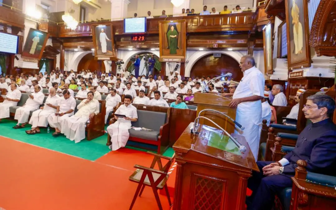 Speaker M Appavu speaking in the assembly | PTI