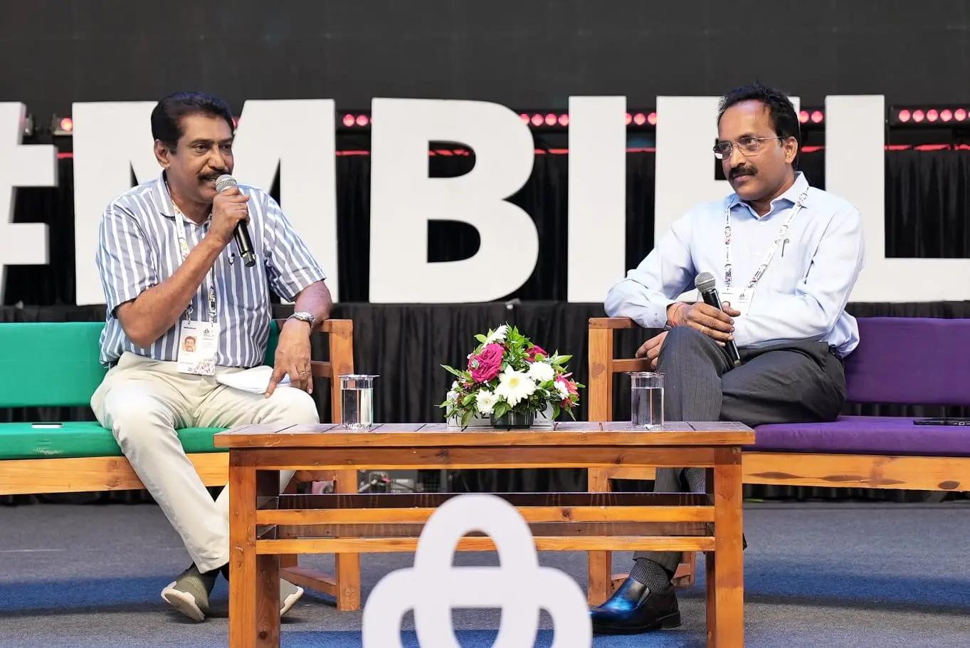 Chairman of the Indian Space Research Organisation S Somanath at MBIFL session: Photo: Shaheer CH, Mathrubhumi