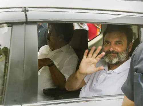 Patna: Congress leader Rahul Gandhi arrives to attend the opposition parties meeting, in Patna, Friday, June 23, 2023. (PTI Photo)