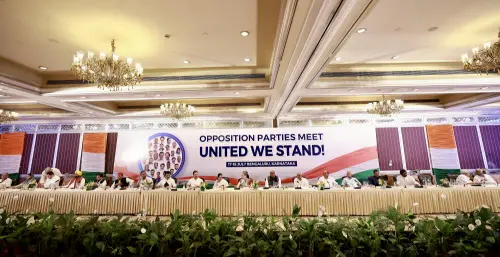 Congress Parliamentary Party (CPP) Chairperson Sonia Gandhi, Congress President Mallikarjun Kharge, party leader Rahul Gandhi, West Bengal Chief Minister Mamata Banerjee and other Opposition leaders attend the second day of the joint Opposition meeting, in Bengaluru on Tuesday | Photo: ANI