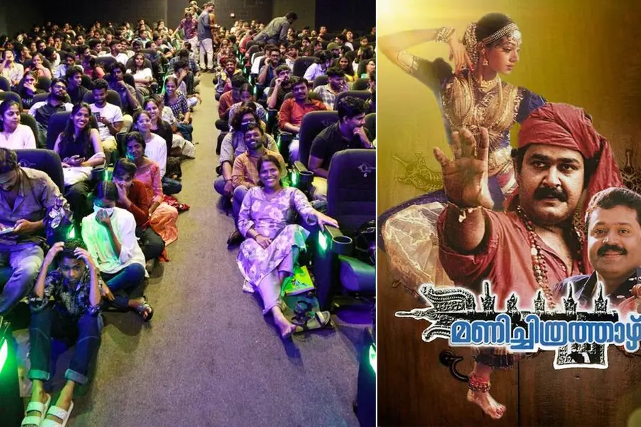 Braving rain, cinema-goers flock to theatre to watch special screening of ‘Manichitrathazhu’
