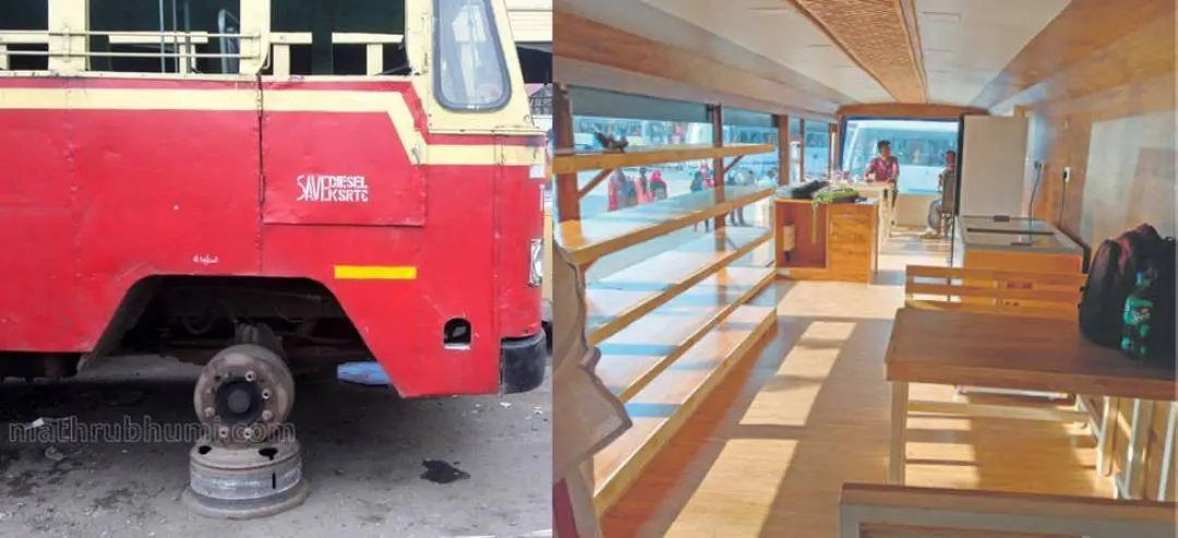 KSRTC Bus Modified as Milma Food Truck | Photo: Mathrubhumi
