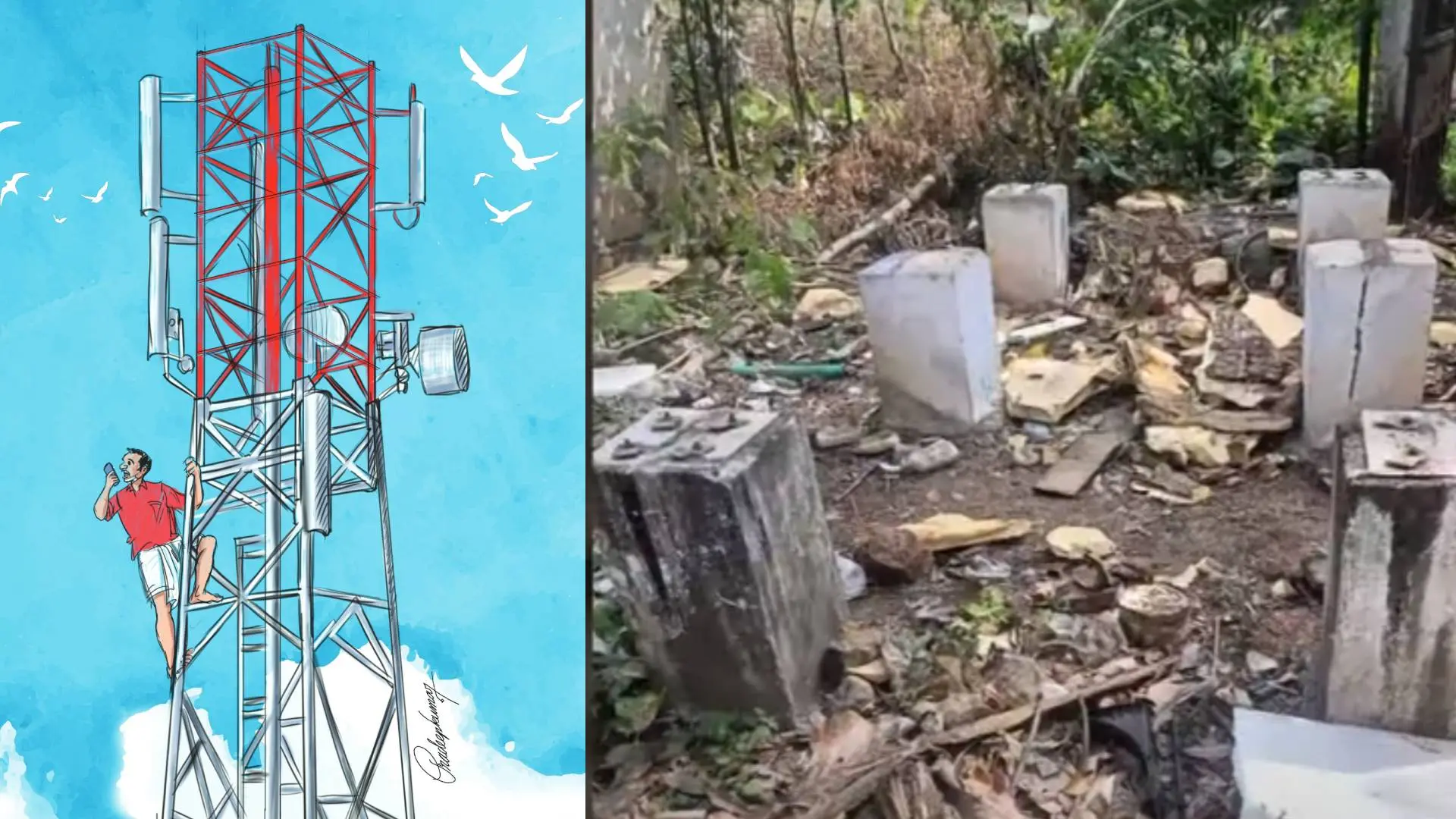 Representative Image, Remains of a robbed tower | Photo: Screengrab/ Mathrubhumi News