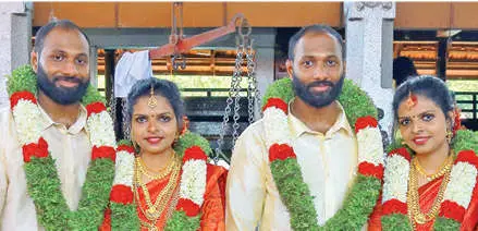 Twin sisters Ramya Krishna, Meera Krishna with twin brithers Ashok Kumar and Anil Kumar