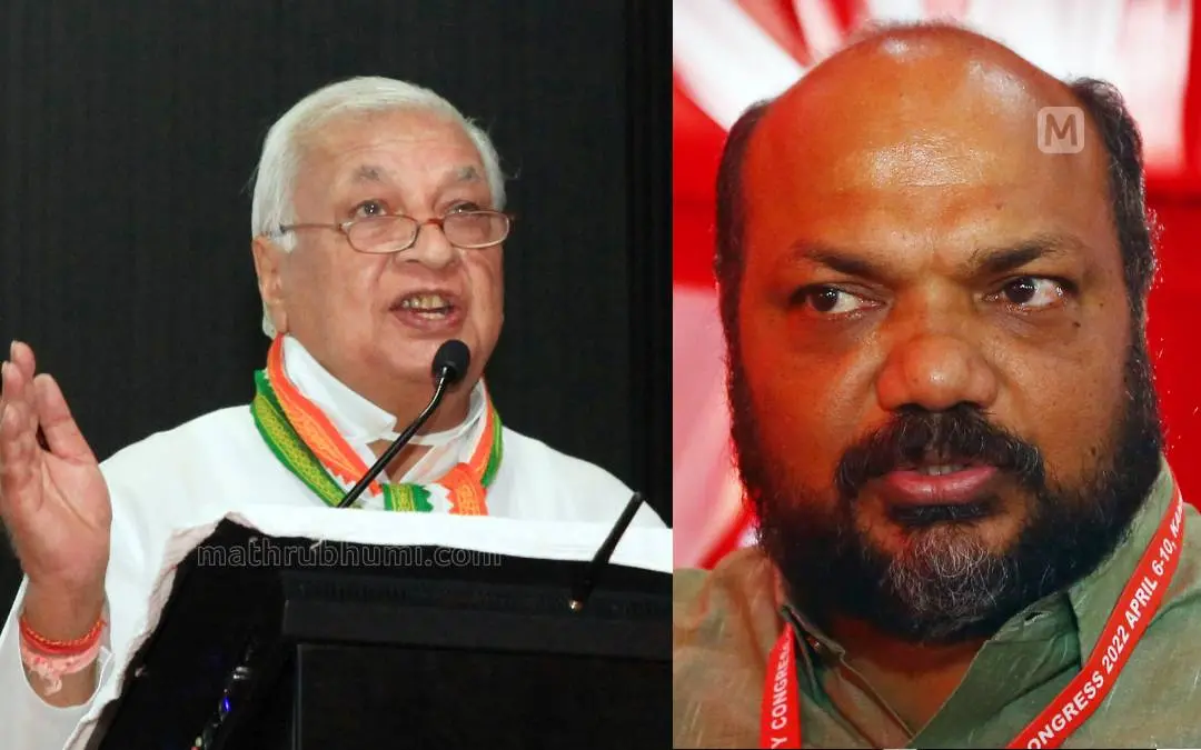 Arif Mohammad Khan, P Rajeev | Photos: Mathrubhumi