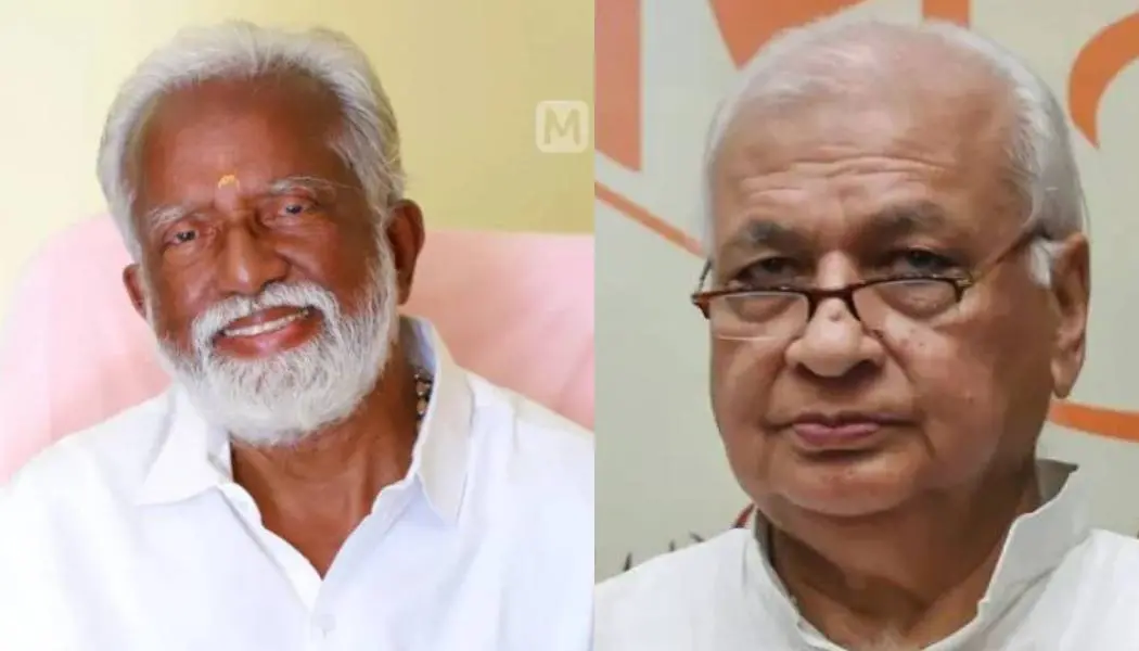 Kummanam Rajasekharan, Arif Mohammad Khan | Photo: Mathrubhumi, PTI
