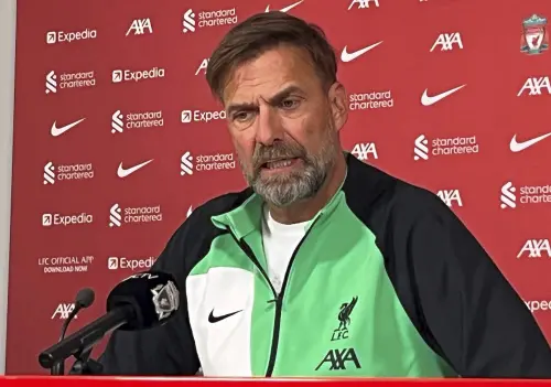 Jurgen Klopp speaks during a news conference at the AXA Training Centre in Liverpool. I Photo: AP