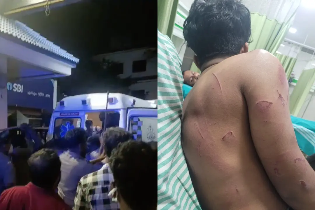 The clash at the hospital premise, a injured student | Photo: Mathrubhumi