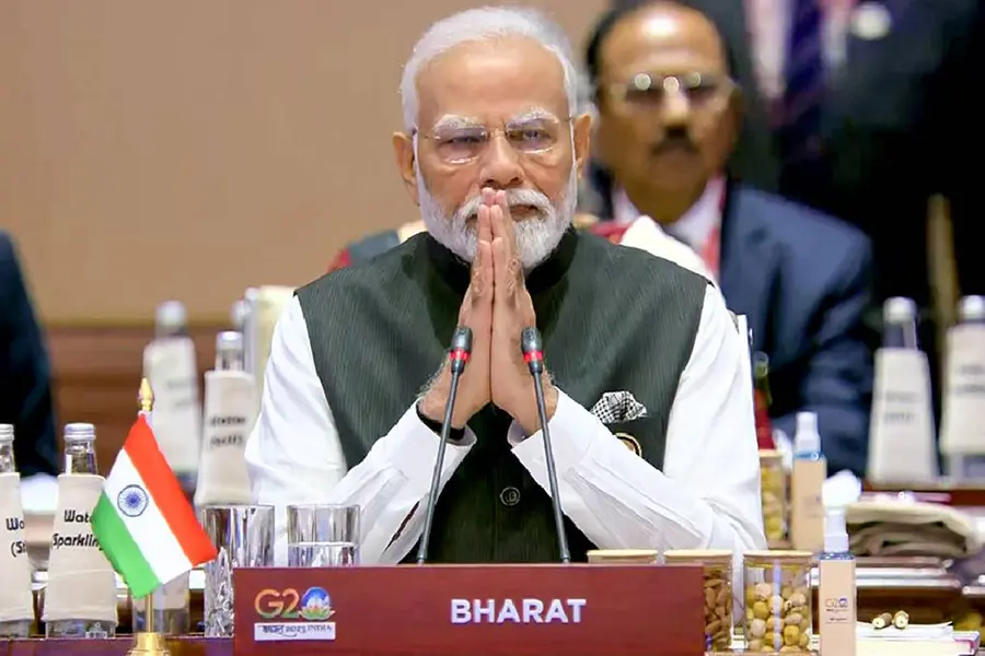 പേരുമാറ്റം ജി20-യില്; ഉച്ചകോടിയിലെ മോദിയുടെ ഇരിപ്പിടത്തില് 'ഭാരത്'