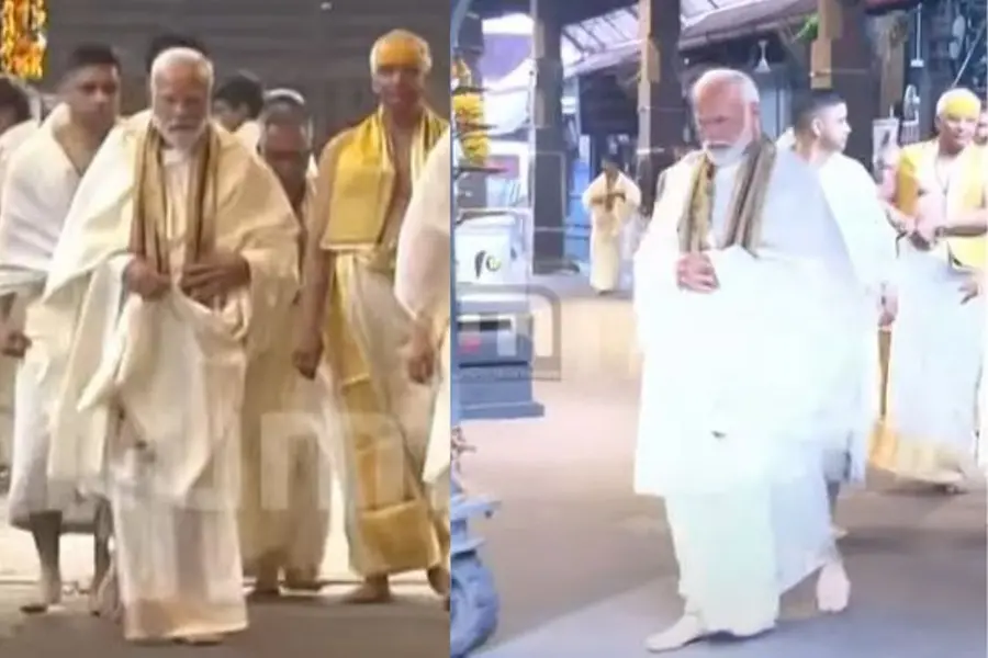 PM Modi arrives in Guruvayur temple; stellar guest list for wedding of Suresh Gopi’s daughter