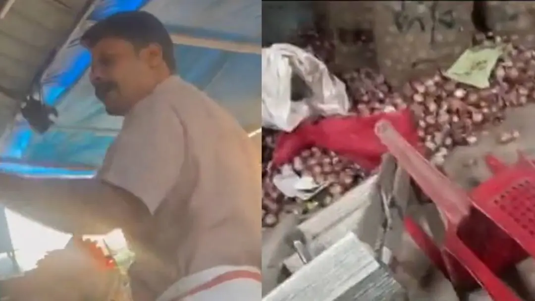 Congress workers ransackeed vegetable store in Kollam | Photo: Screenshots