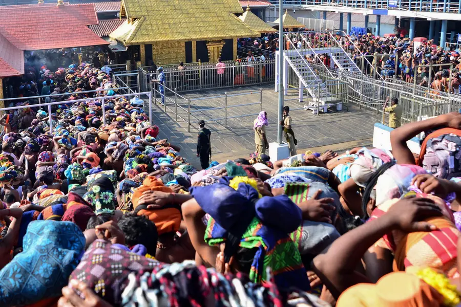 Sabarimala temple sees record footfall as over 1 lakh pilgrims book for darshan