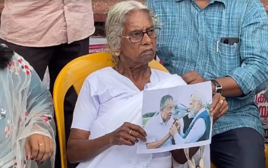 Mariyakutty attending a protest event in Thiruvananthapuram | Photo: Mathrubhumi.com