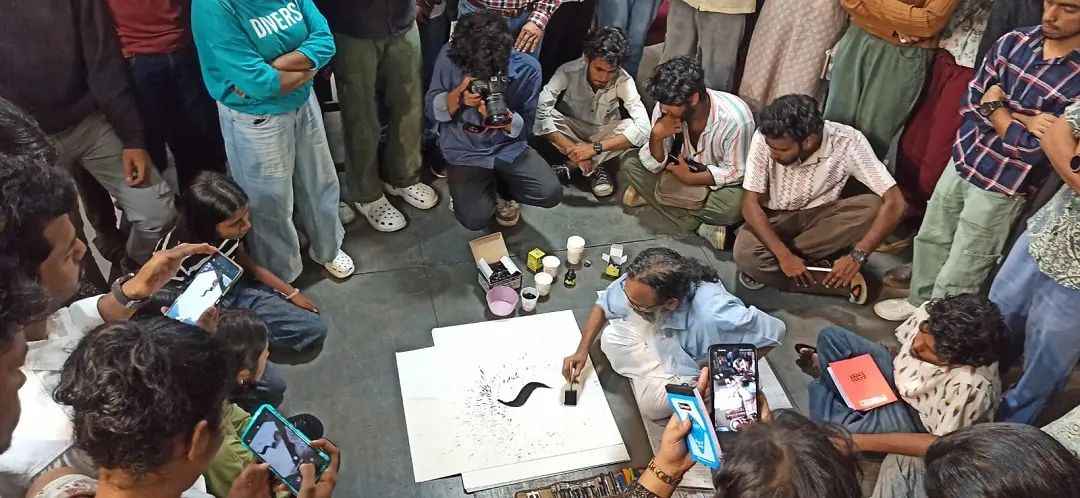 Calligraphy workshop by N Bhattathiri
