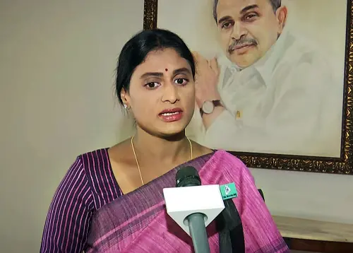 Hyderabad, Feb 20 (ANI): YSR Telangana Party (YSRTP) chief YS Sharmila speaks to the media on the complaint filed against her over her remarks against Bharat Rashtra Samithi (BRS) leader Shankar Naik, in Hyderabad on Monday. (ANI Photo)