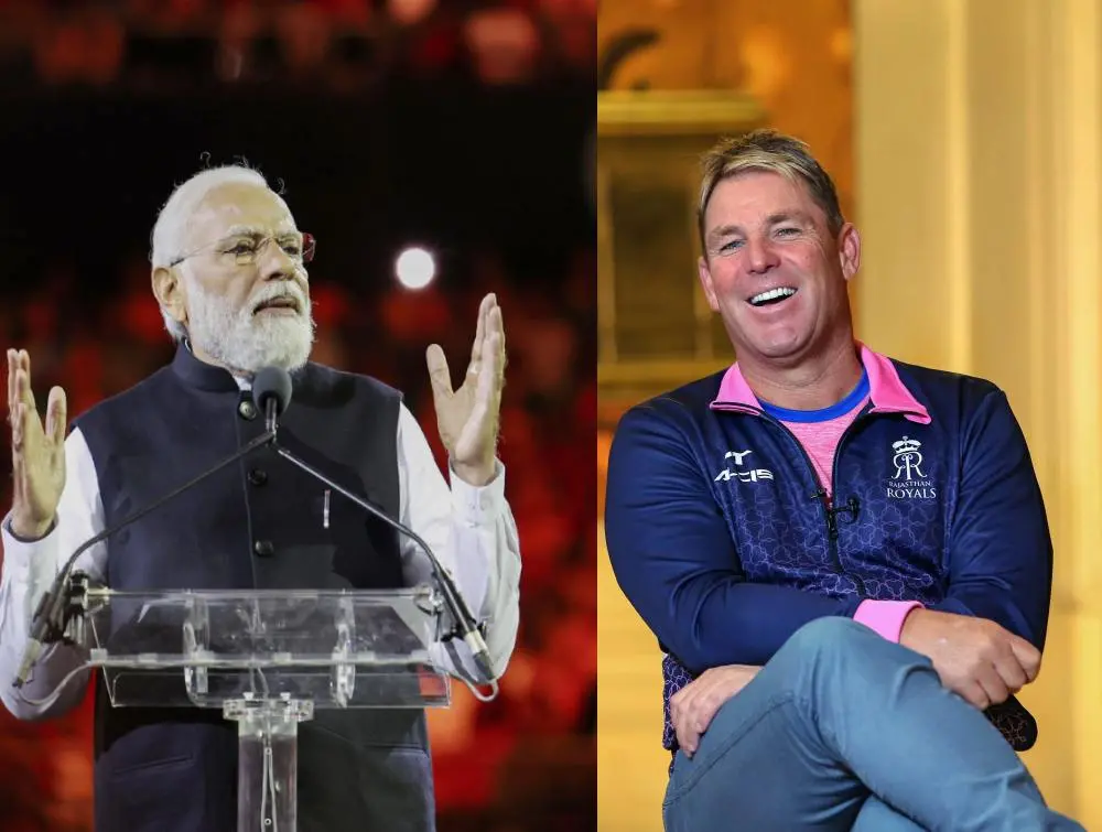 Modi, Shane Warne | Photo: AFP/PTI
