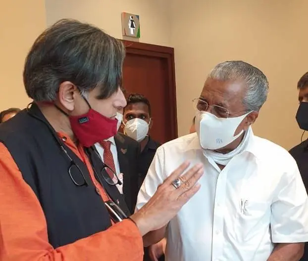 Pinarayi Vijayan and Shashi Tharoor