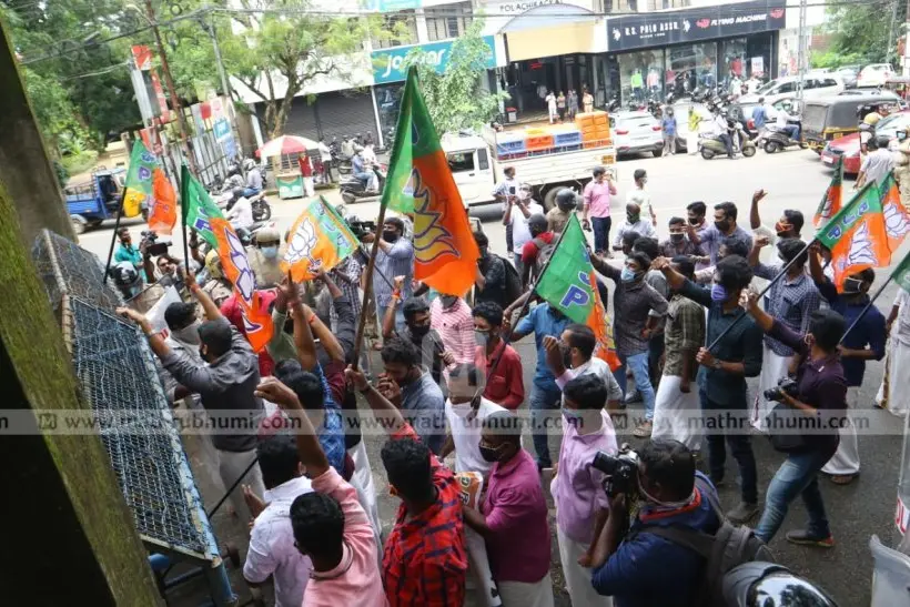 Gold smuggling case: Protests organised across state demanding Chief Minister's resignation