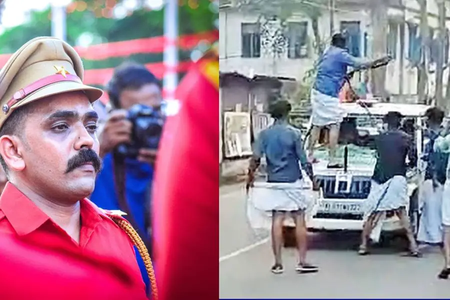 DYFI പ്രവര്ത്തകർ പോലീസ് ജീപ്പ് തകർത്തത് ഹെല്മറ്റില്ലാത്തതിന് പിഴയടപ്പിച്ചതിന്; നിധിൻ പുല്ലൻ ഒളിവിൽ