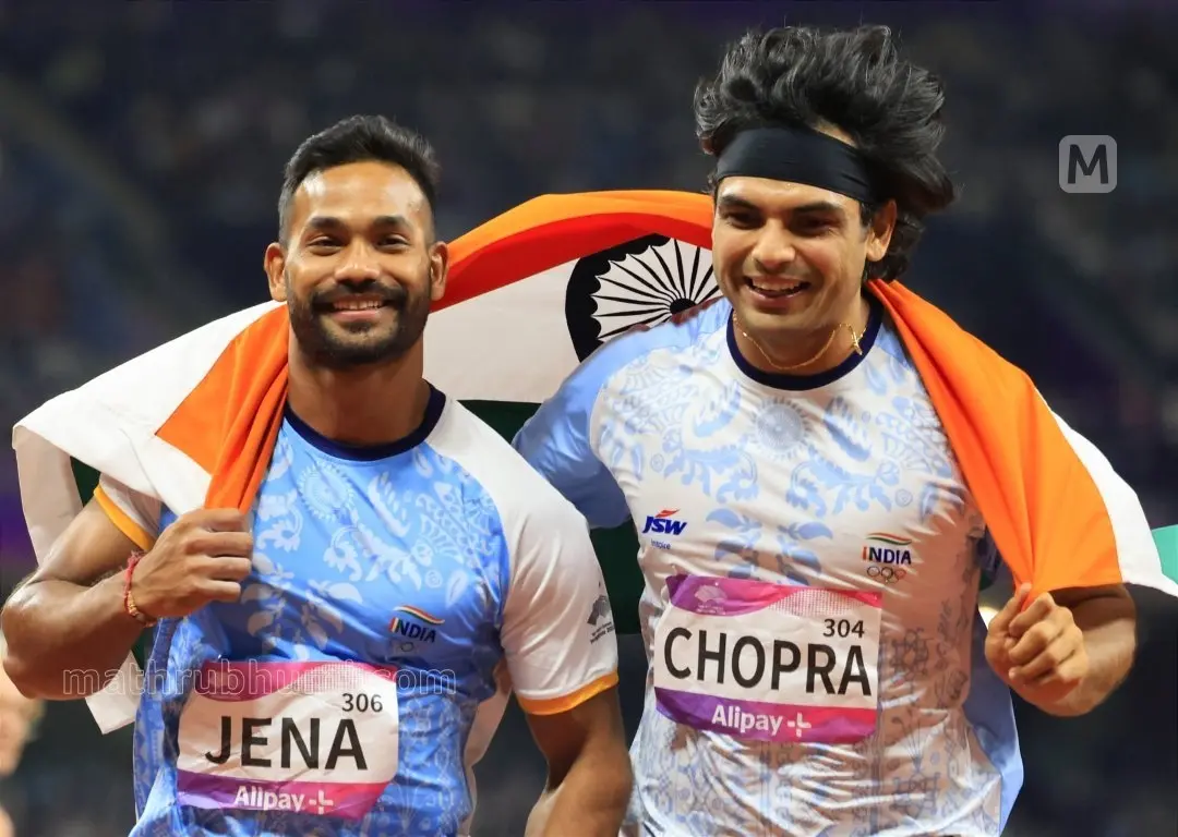 Kishore Kumar Jena, Neeraj Chopra | Photo: K.K. Santosh/ Mathrubhumi