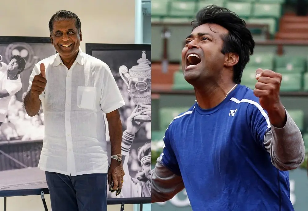 Vijay Amritraj, Leander Paes | PTI/AP
