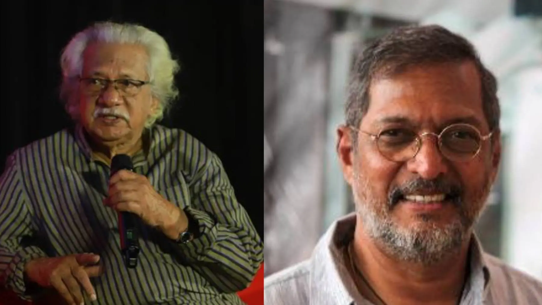 From (R) Nana Patekar and Adoor Gopalakrishnan. (Source: X/MBI)