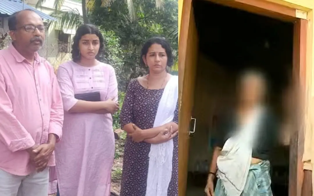 Padmakumar and family (left), Anithakumari's mother (right)