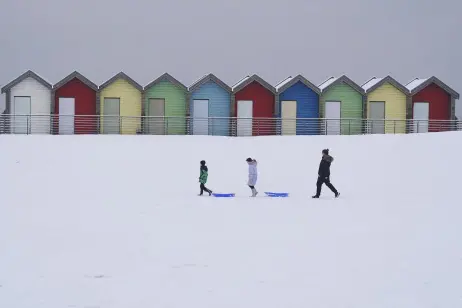 Heavy snow in northern England causes havoc on highways and knocks out power
