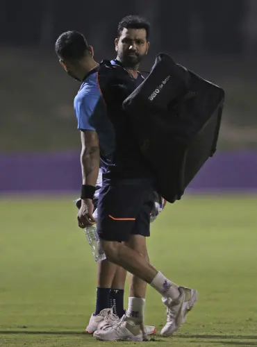 Virat Kohli and Rohit Sharma during training. File photo | Photo: AP|PTI