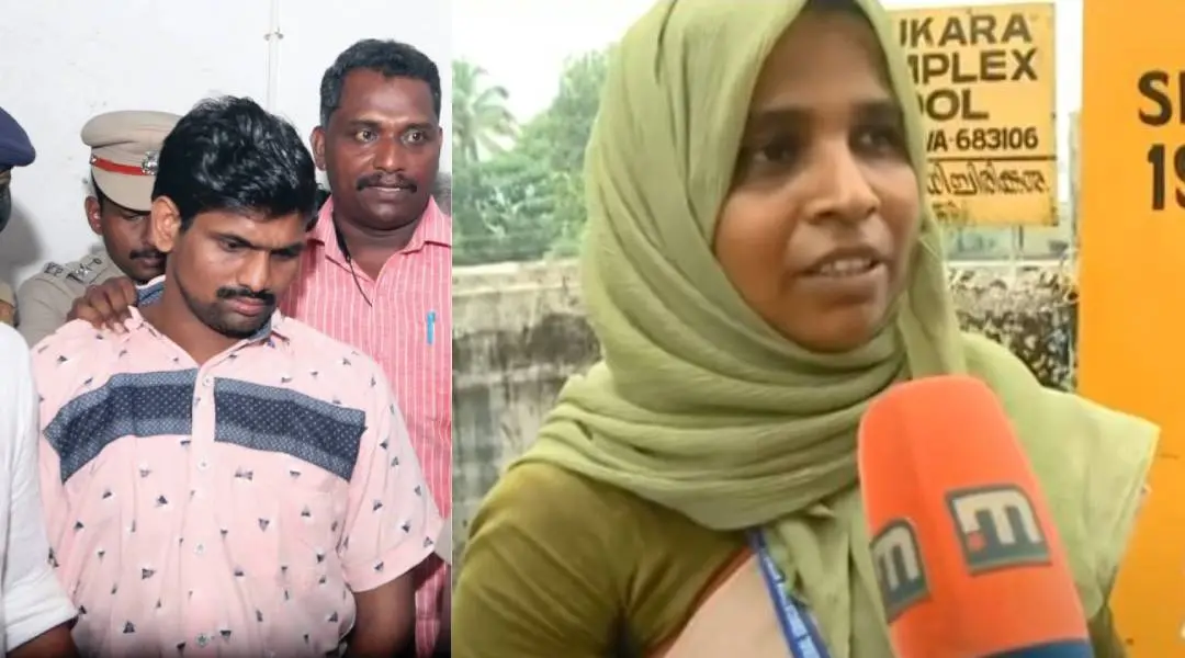 From (R) School principal Jasmine and accused Asfaq Alam.